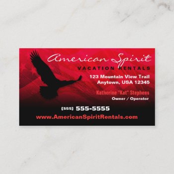 American Flag Business Card by coolcards_biz at Zazzle