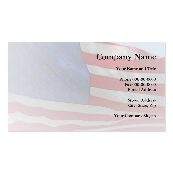 American Flag Business Card