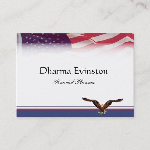 Customizable American Flag Business Card
