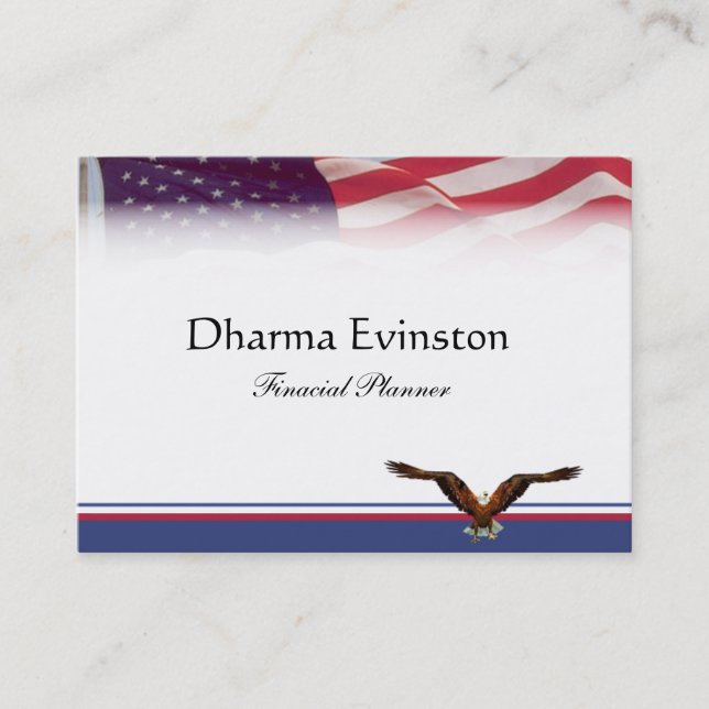 American Flag Business Card (Front)