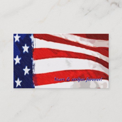 Customizable American Flag Business Card