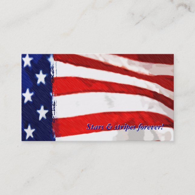 American Flag Business Card (Front)