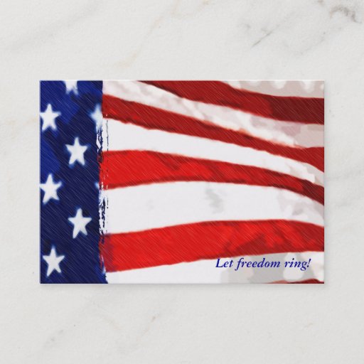 Customizable American Flag Business Card