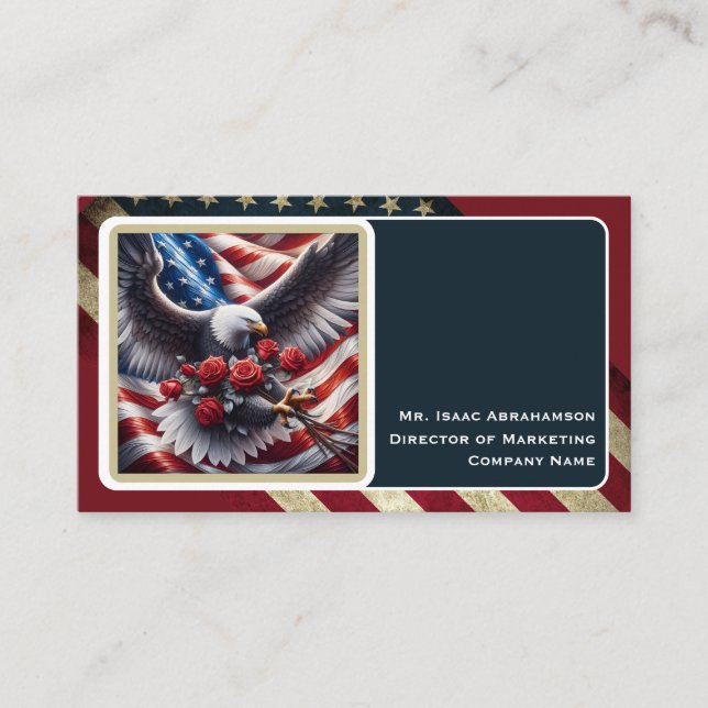 American Flag Business Card (Front)