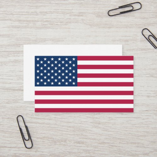 American flag business card