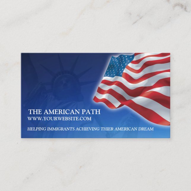 American Flag Business Card (Front)