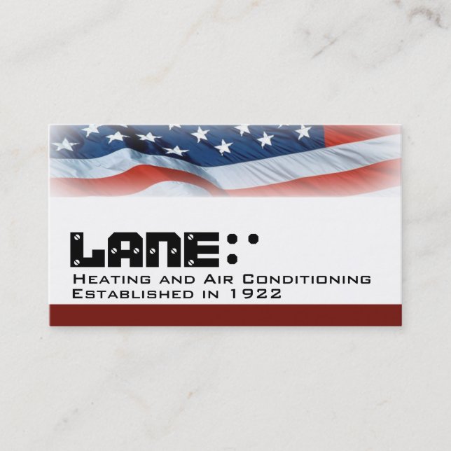 American Flag Business Card (Front)