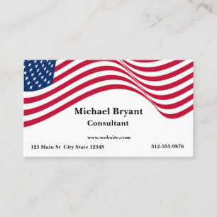 American Flag Business Card