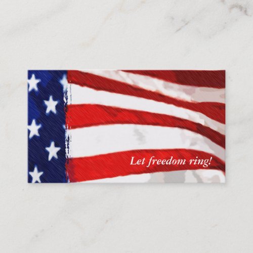 American Flag Business Card