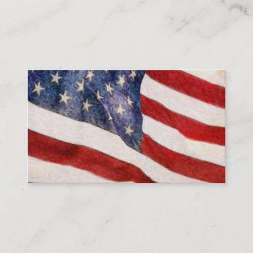 Customizable American Flag Business Card