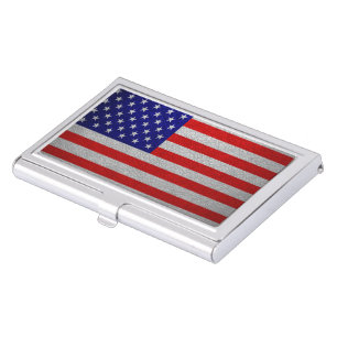 American Flag Business Card Case