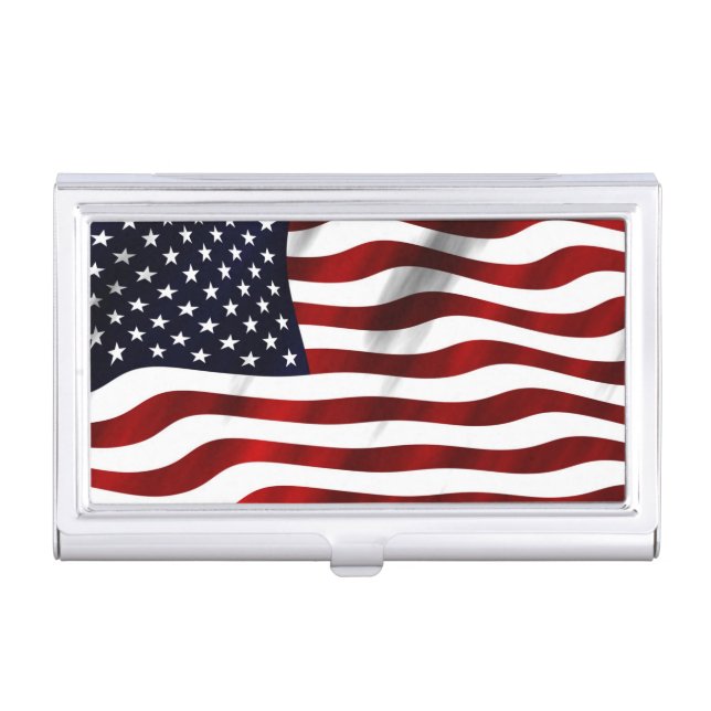 American Flag Business Card Case (Front)