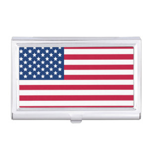American Flag Business Card Case