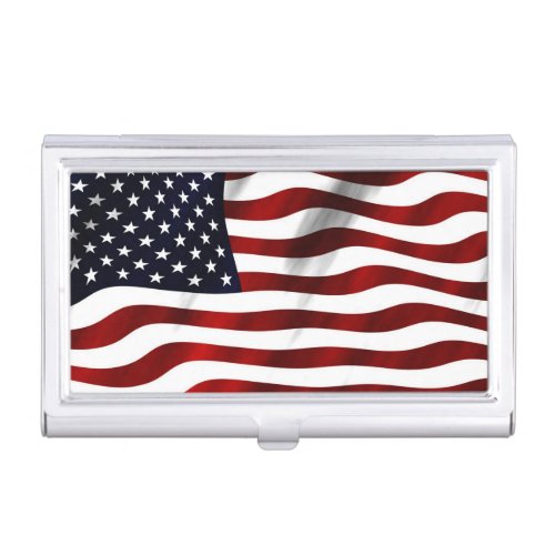 American Flag Business Card Case