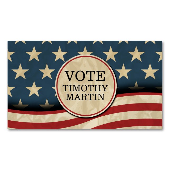 American Flag Business Card Magnet (Front)