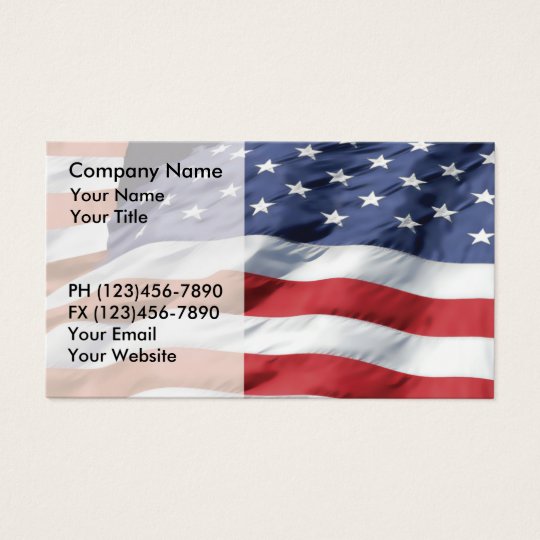 American Flag Business Cards