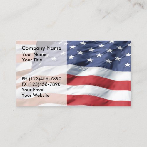 American Flag Business Cards