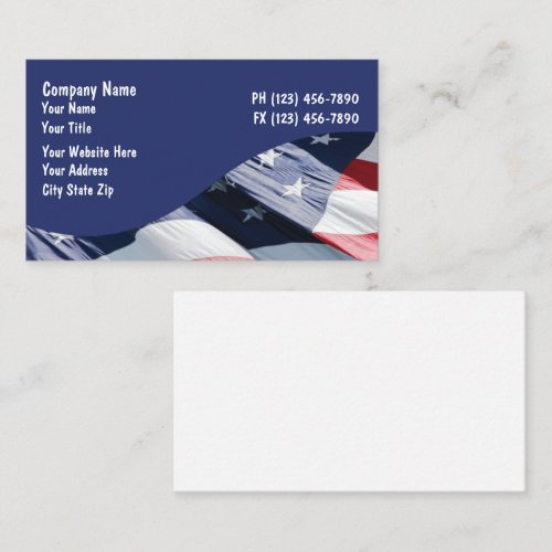 American Flag Business Cards