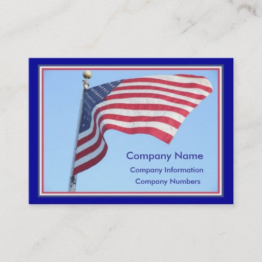 Customizable American Flag Business Cards