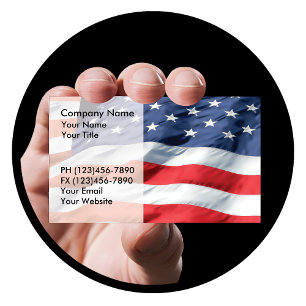 American Flag Business Cards