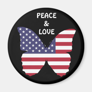 american flag butterfly magnet