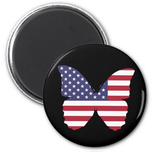 american flag butterfly magnet
