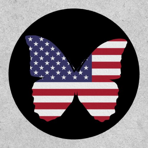 american flag butterfly patch