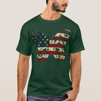 American Flag Butterfly T-Shirt