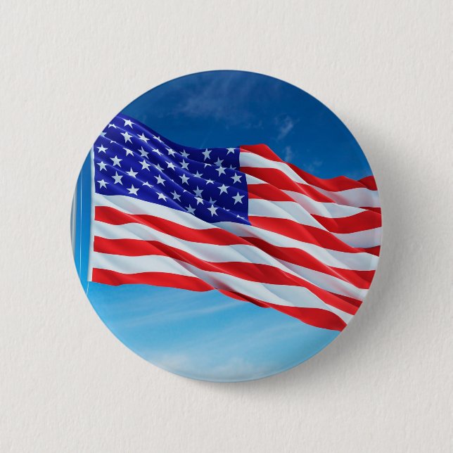 American Flag  Button (Front)
