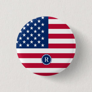 American Flag Button