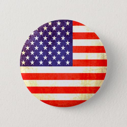 American flag button badge in red white and blue