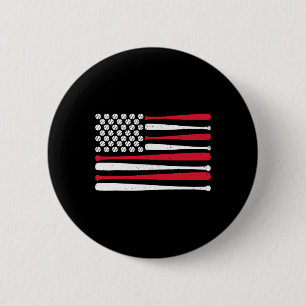 American Flag Bysebyll Usa Vintage Bysebyll Sport  Button