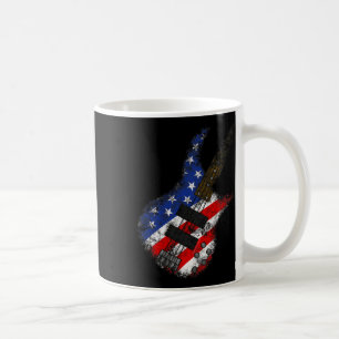 American Flag Byss Guitar Usa Independence Day 4th Coffee Mug