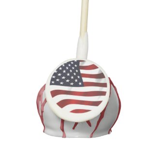 American Flag Cake Pops