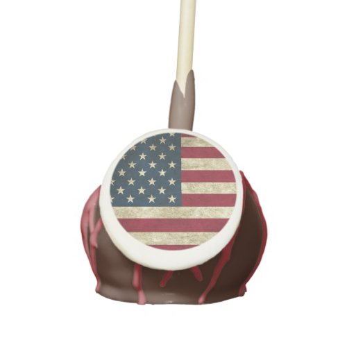 American Flag Cake Pops