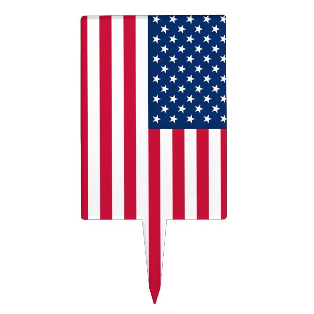 American Flag Cake Topper Patriotic (Front)