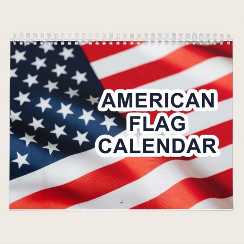 American Flag Calendar 2025