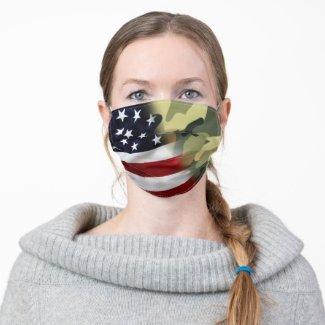 American Flag Camo Adult Cloth Face Mask