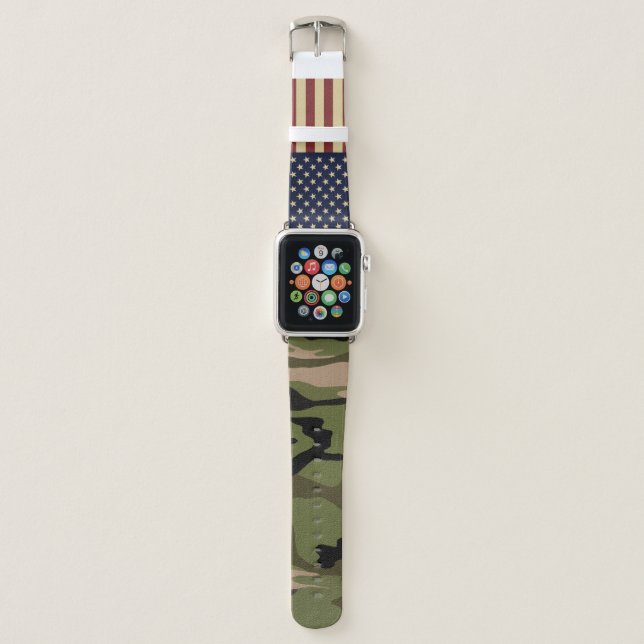 American Flag Camo Apple Watch Band (Front)