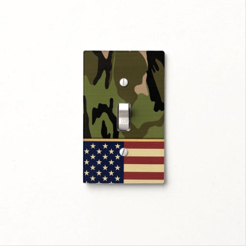 American Flag Camo Light Switch Cover