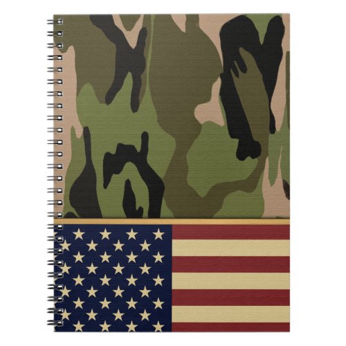 American Flag Camo Notebook