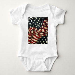 American Flag-Camouflage by Shirley Taylor Baby Bodysuit