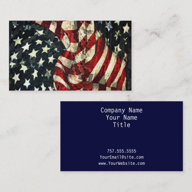 American Flag-Camouflage by Shirley Taylor Business Card (Front/Back)