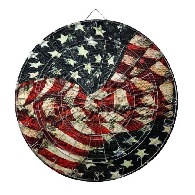 American Flag-Camouflage by Shirley Taylor Dartboard (Front)