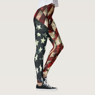 American Flag-Camouflage by Shirley Taylor Leggings