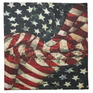 American Flag-Camouflage by Shirley Taylor Napkin