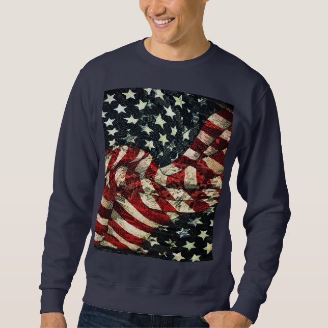 American Flag-Camouflage by Shirley Taylor Sweatshirt (Front)