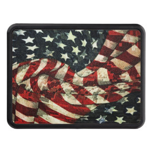 American Flag-Camouflage by Shirley Taylor Tow Hitch Cover