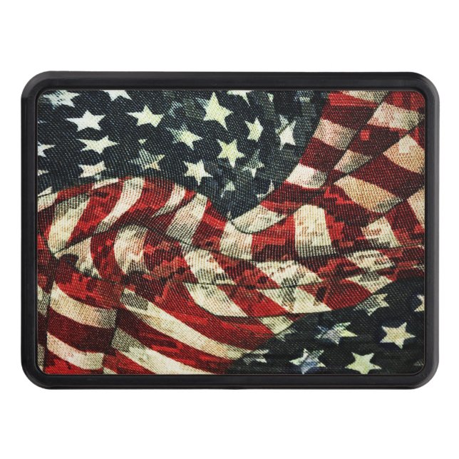 American Flag-Camouflage by Shirley Taylor Tow Hitch Cover (Front)