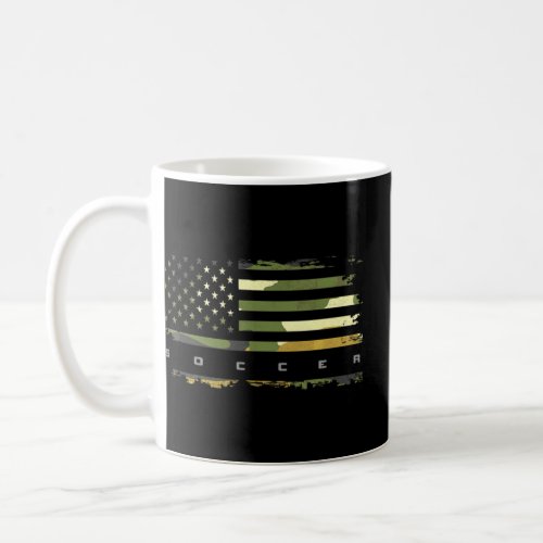 American Flag Camouflage Soccer  Coffee Mug